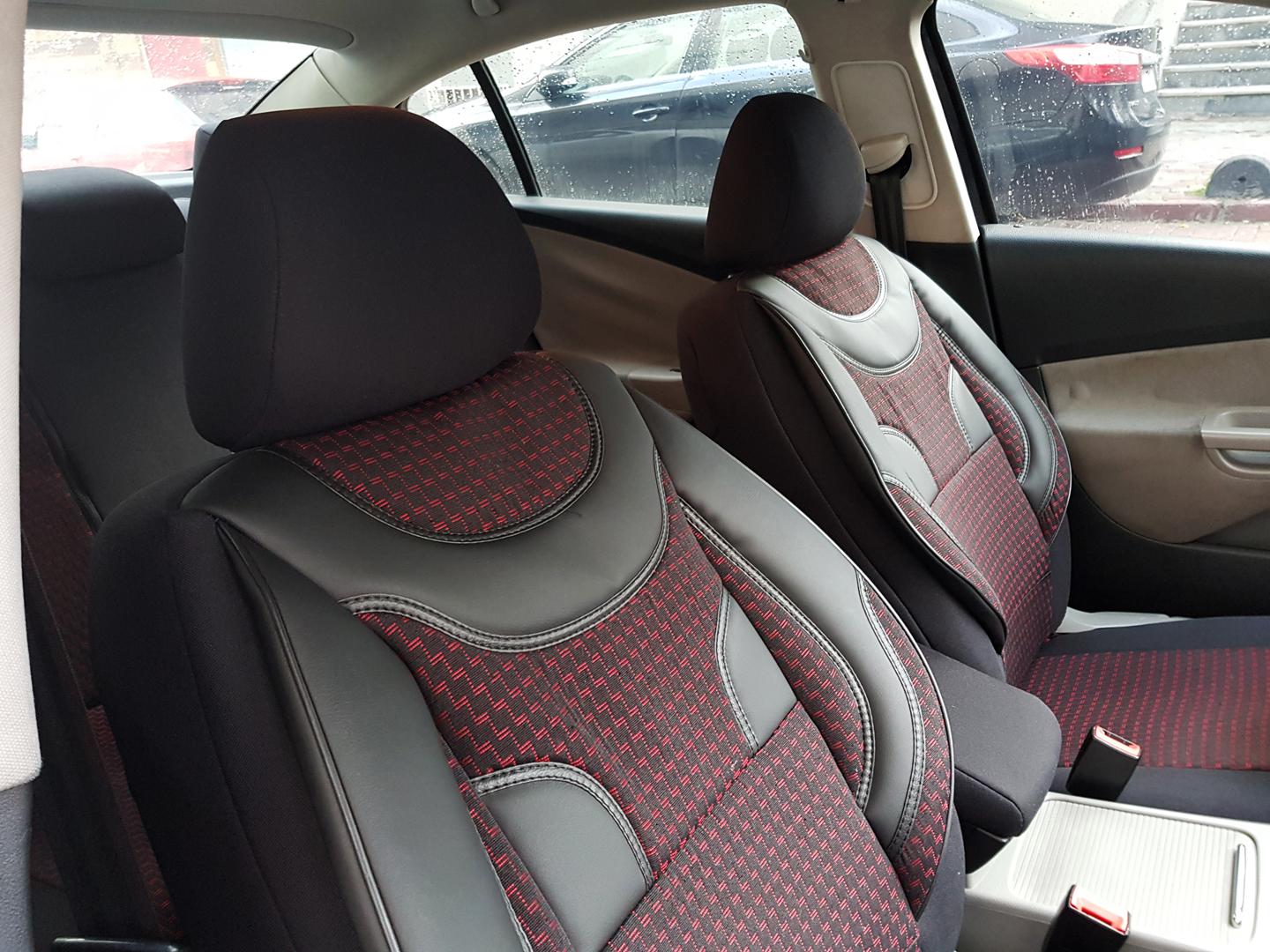 Schonbezüge Autositzbezüge für Nissan Juke schwarz-rot V559252 Vordersitze