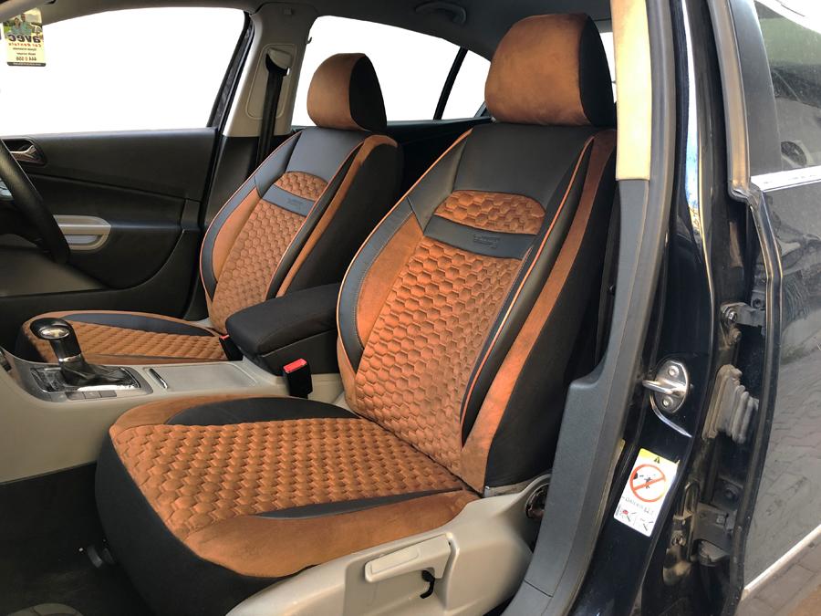 Automotive seat covers protectors KIA Optima black-brown V2039509 front