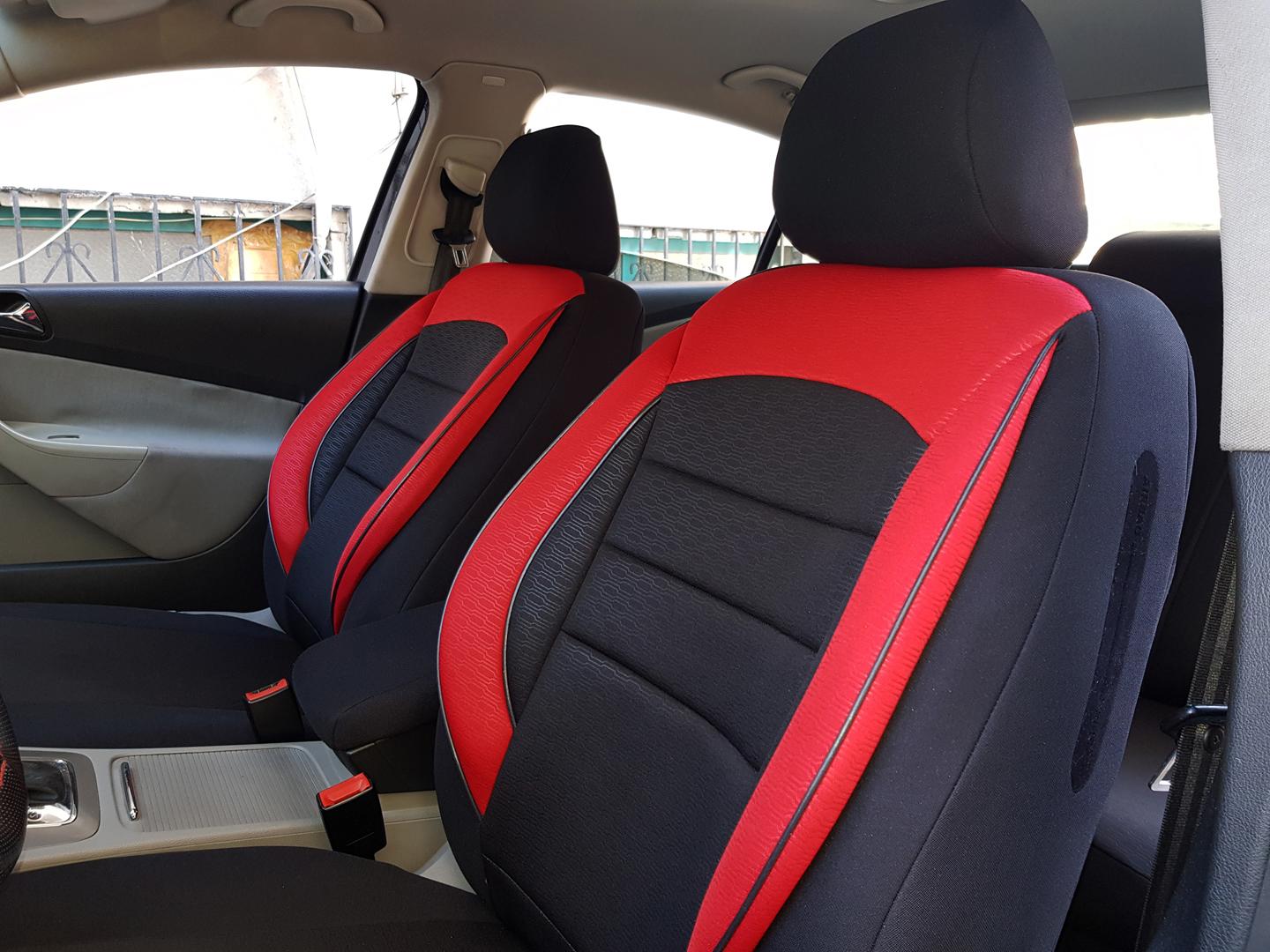 Sitzbezüge Schonbezüge für Mazda CX-3 schwarz-rot V959056 Vordersitze