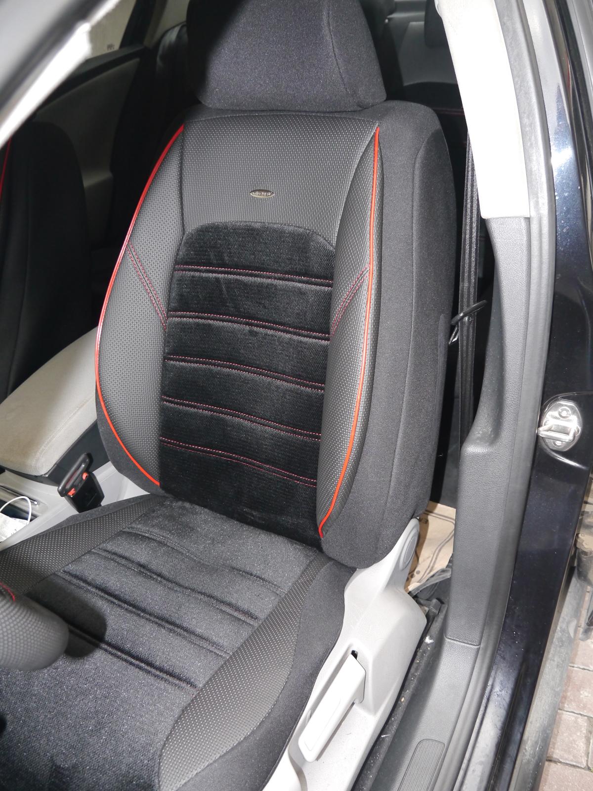 Premium Kunstleder Sitzbezüge Sitzbezug Schonbezüge für Toyota Auris Grau Set